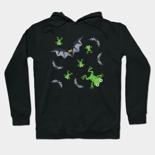 It's Raining (Sparkly Halloween) Bats and Frogs Hoodie